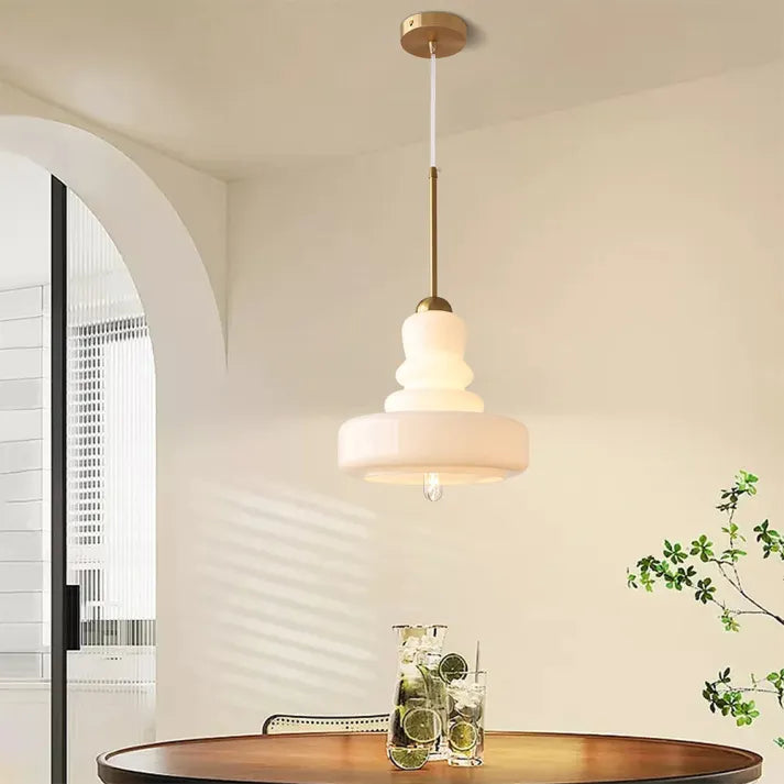 Modern Pendant Light – Bauhaus Glass Fixture for Home Office Decor