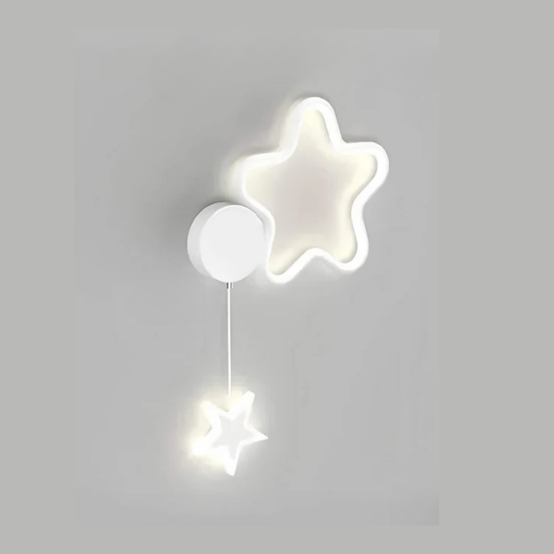 Kids Night Light Wall Lamp – Magical Cloud and Star Decor for Children's Room
