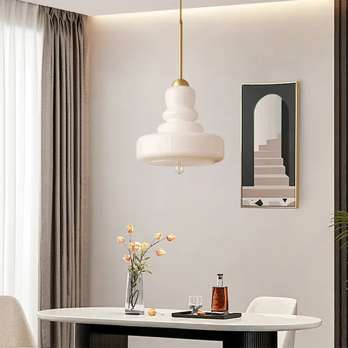 Modern Pendant Light – Bauhaus Glass Fixture for Home Office Decor
