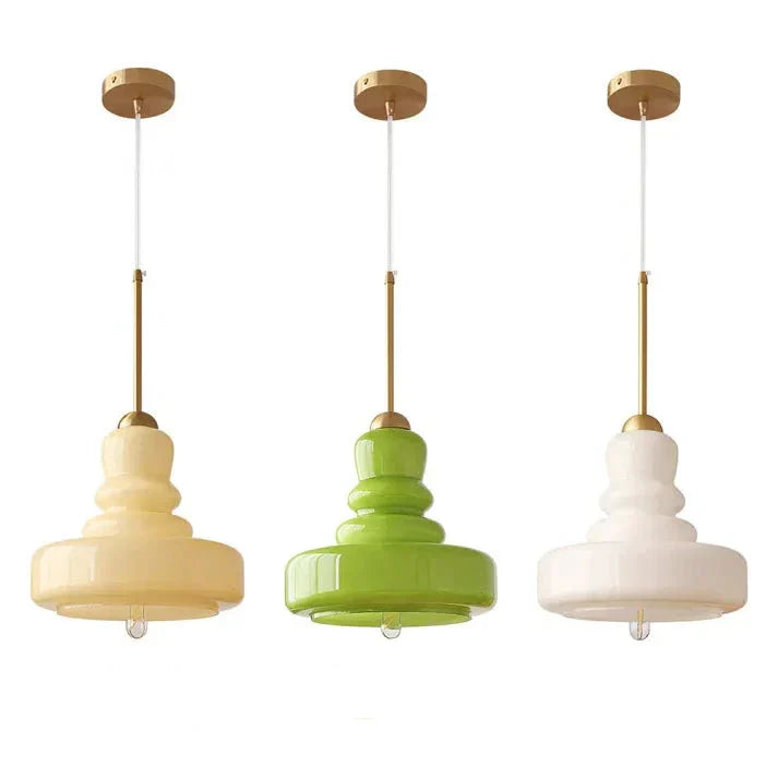Modern Pendant Light – Bauhaus Glass Fixture for Home Office Decor