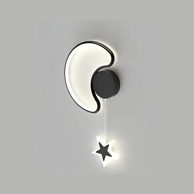 Kids Night Light Wall Lamp – Magical Cloud and Star Decor for Children's Room