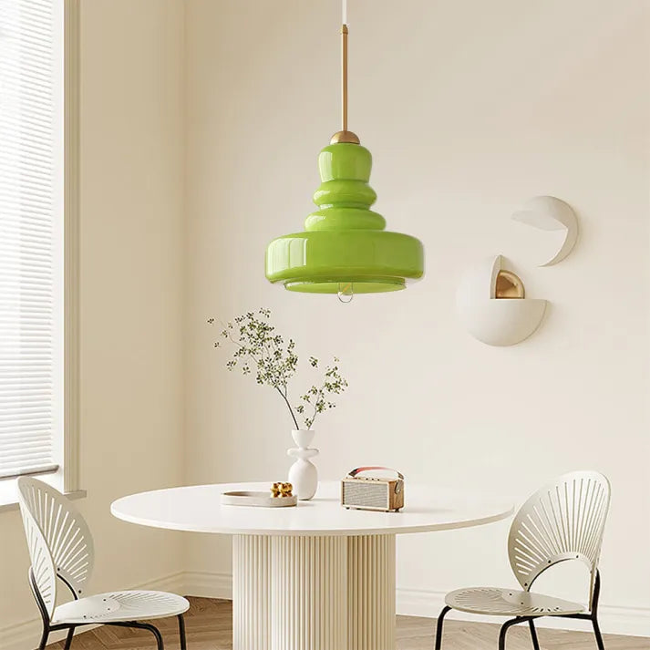 Modern Pendant Light – Bauhaus Glass Fixture for Home Office Decor