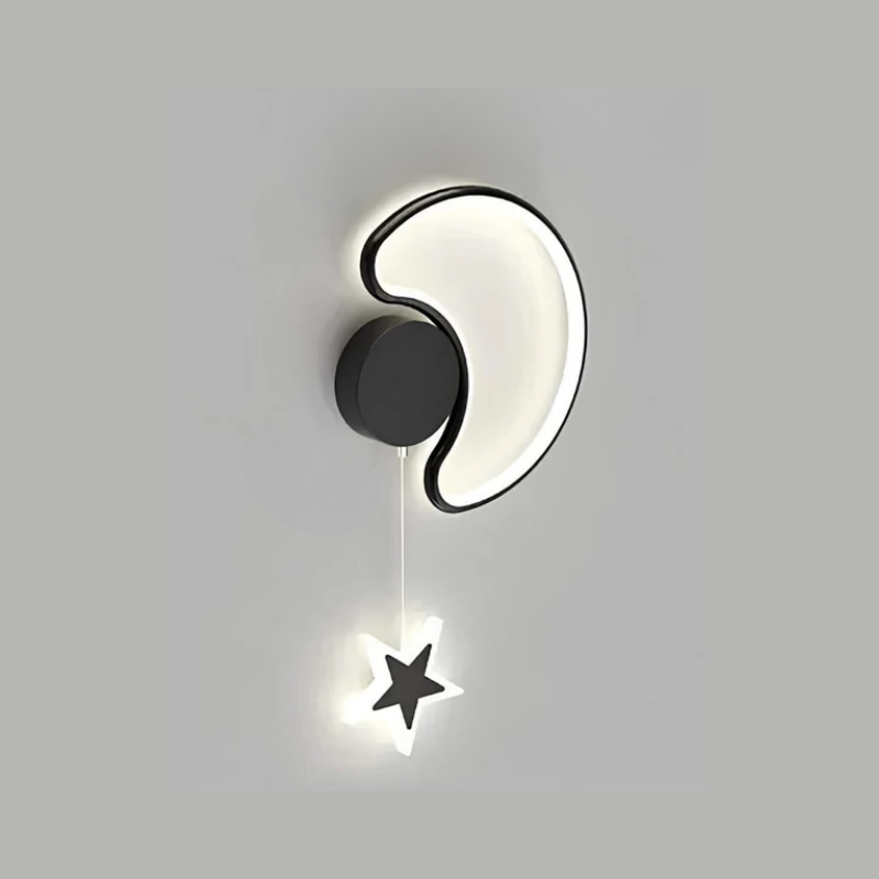 Kids Night Light Wall Lamp – Magical Cloud and Star Decor for Children's Room