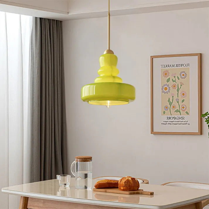 Modern Pendant Light – Bauhaus Glass Fixture for Home Office Decor
