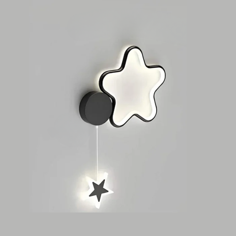 Kids Night Light Wall Lamp – Magical Cloud and Star Decor for Children's Room