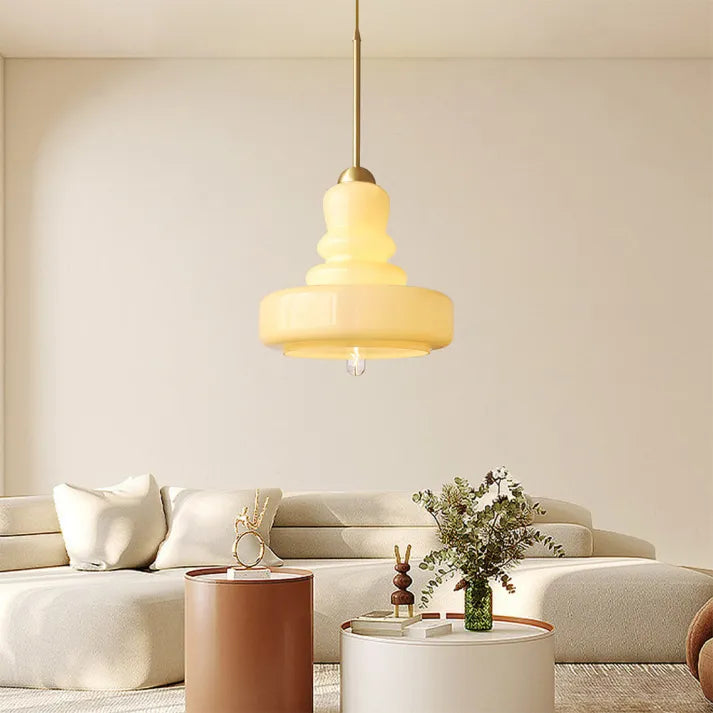 Modern Pendant Light – Bauhaus Glass Fixture for Home Office Decor