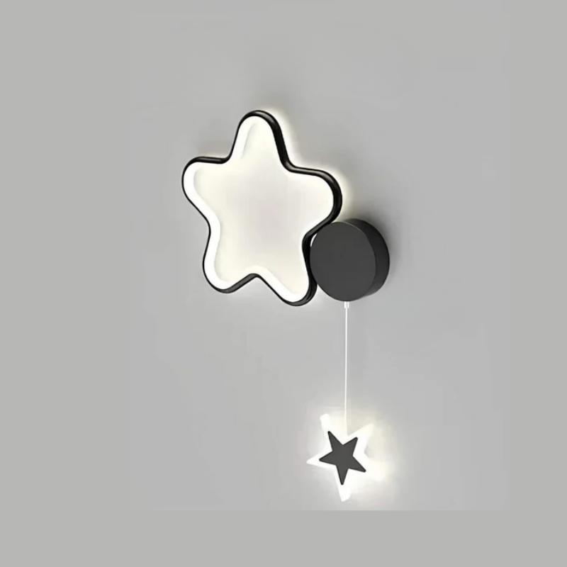 Kids Night Light Wall Lamp – Magical Cloud and Star Decor for Children's Room