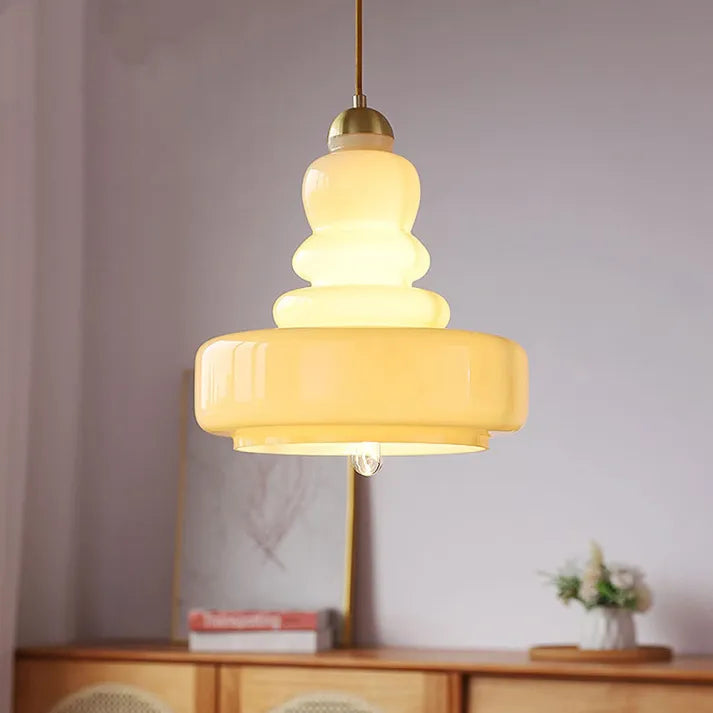 Modern Pendant Light – Bauhaus Glass Fixture for Home Office Decor