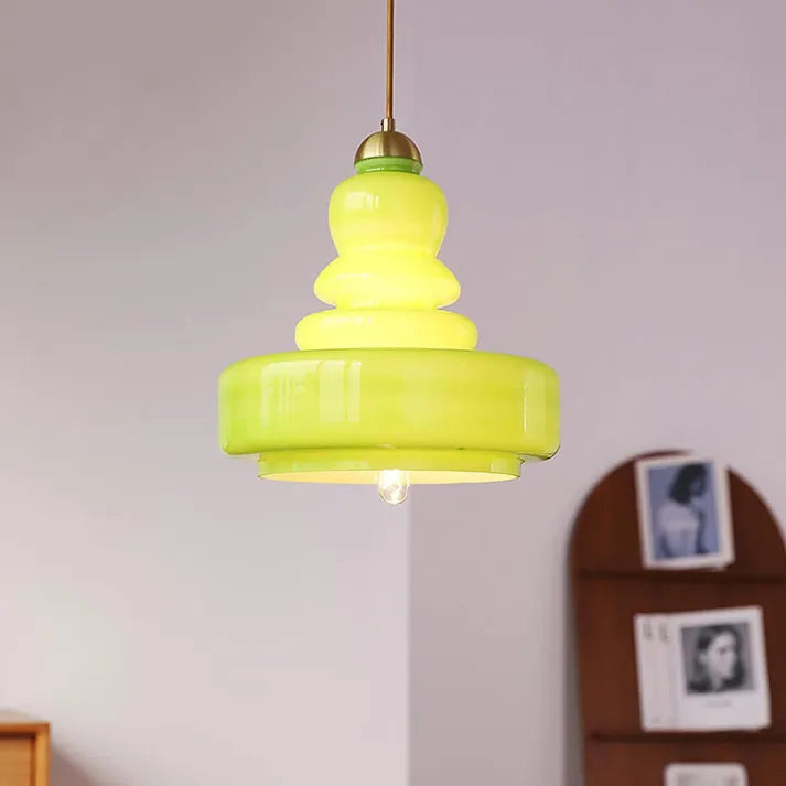 Modern Pendant Light – Bauhaus Glass Fixture for Home Office Decor