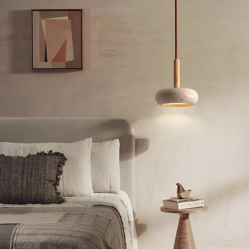 Wood Pendant Light – Energy-Saving LED Fixture for Home Office Decor