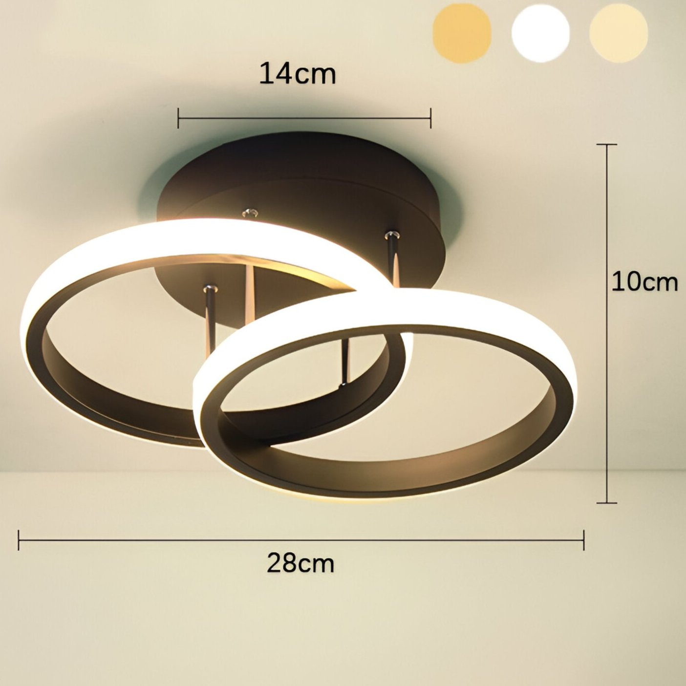 LED Ceiling Light – Elegant Artistic Swirl Design for Home Office Decor