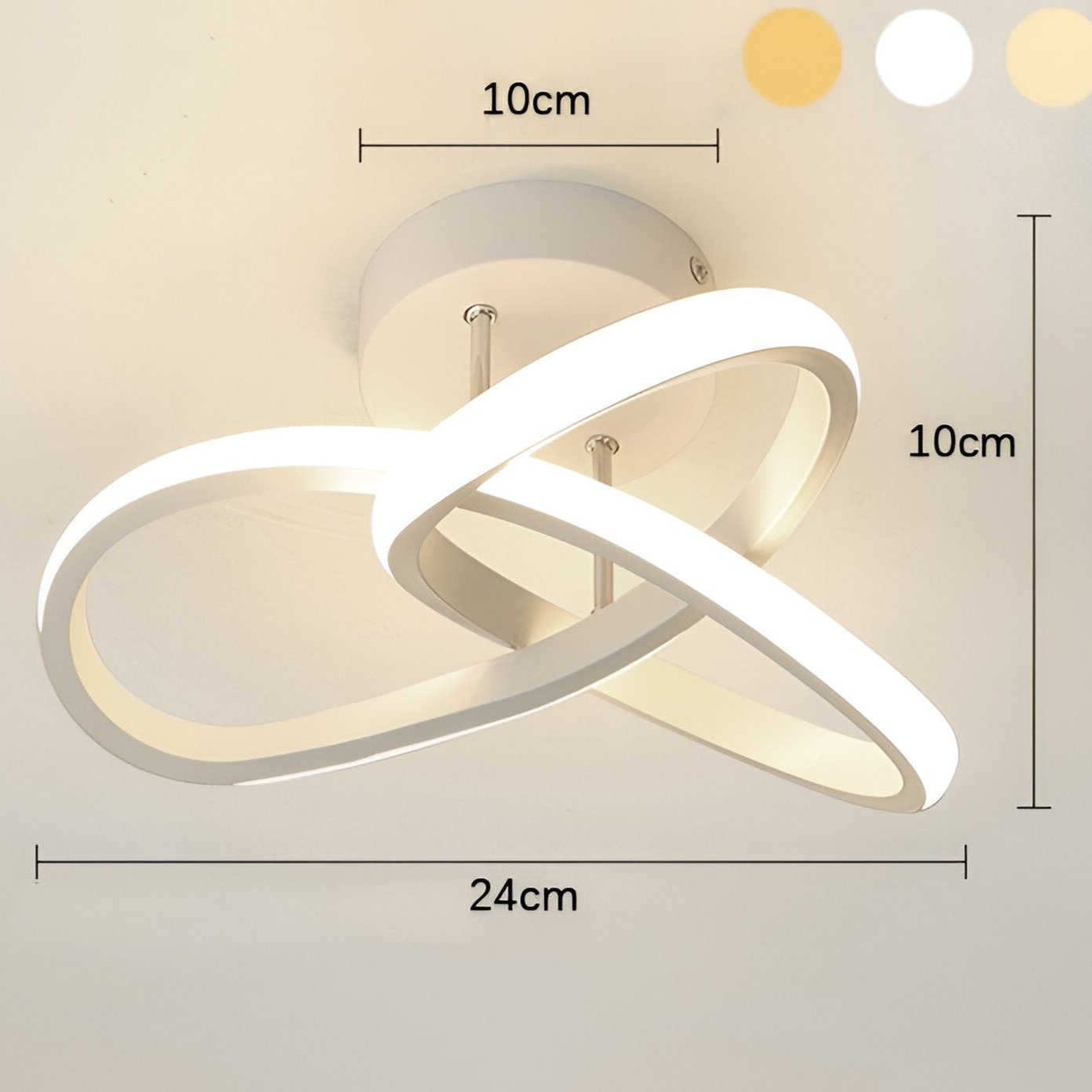 LED Ceiling Light – Elegant Artistic Swirl Design for Home Office Decor