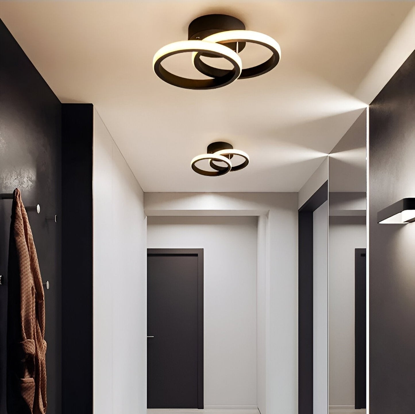 LED Ceiling Light – Elegant Artistic Swirl Design for Home Office Decor
