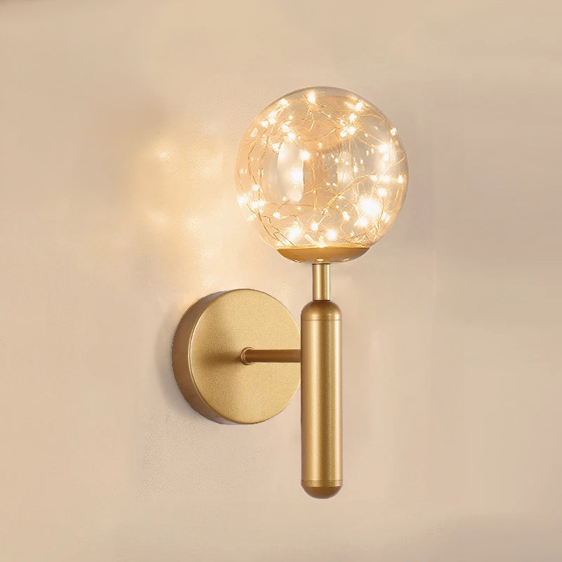 LED Wall Light – Coloured Glass Fixture for Elegant Home Office Decor