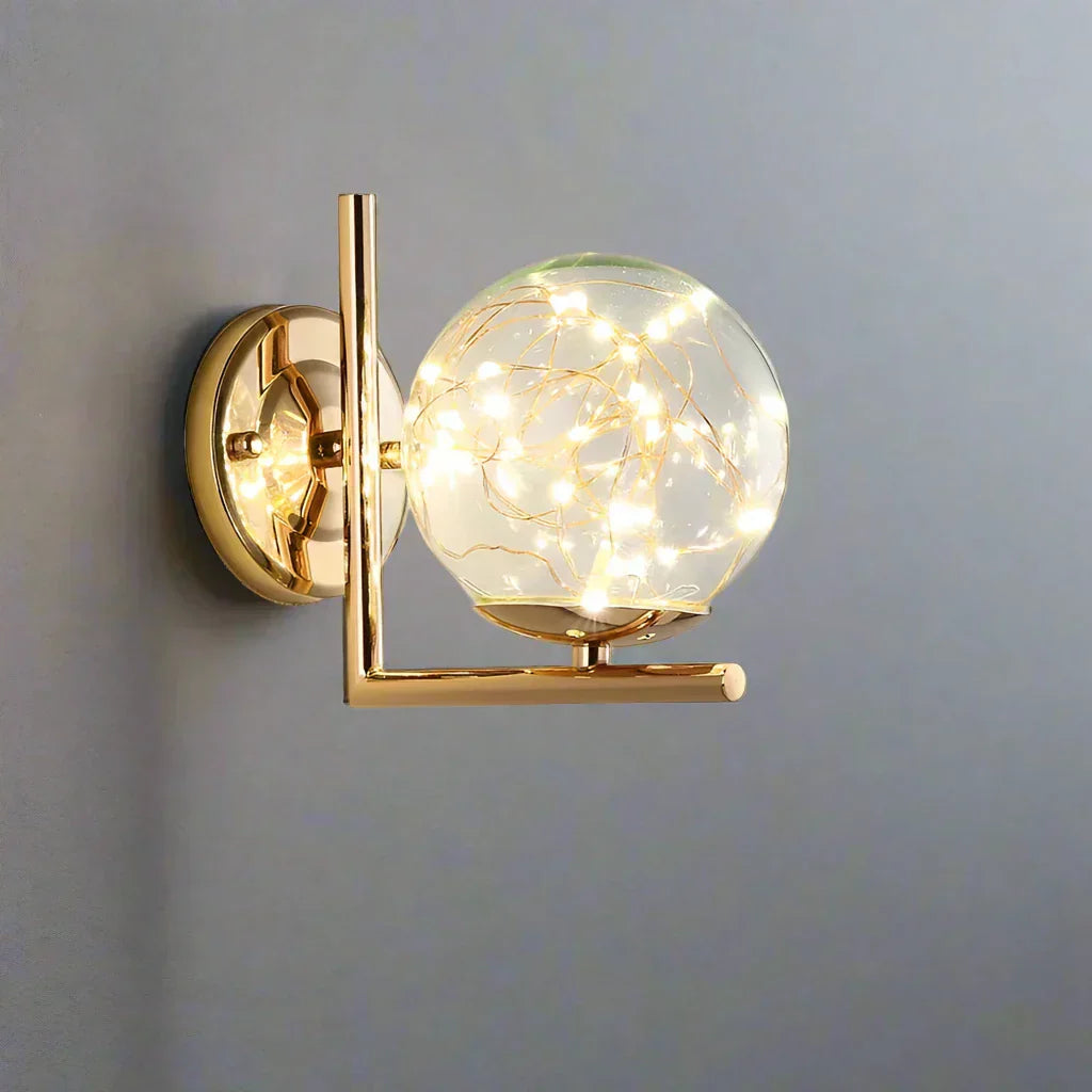 LED Wall Light – Coloured Glass Fixture for Elegant Home Office Decor