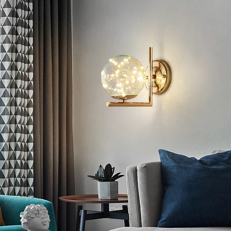 LED Wall Light – Coloured Glass Fixture for Elegant Home Office Decor
