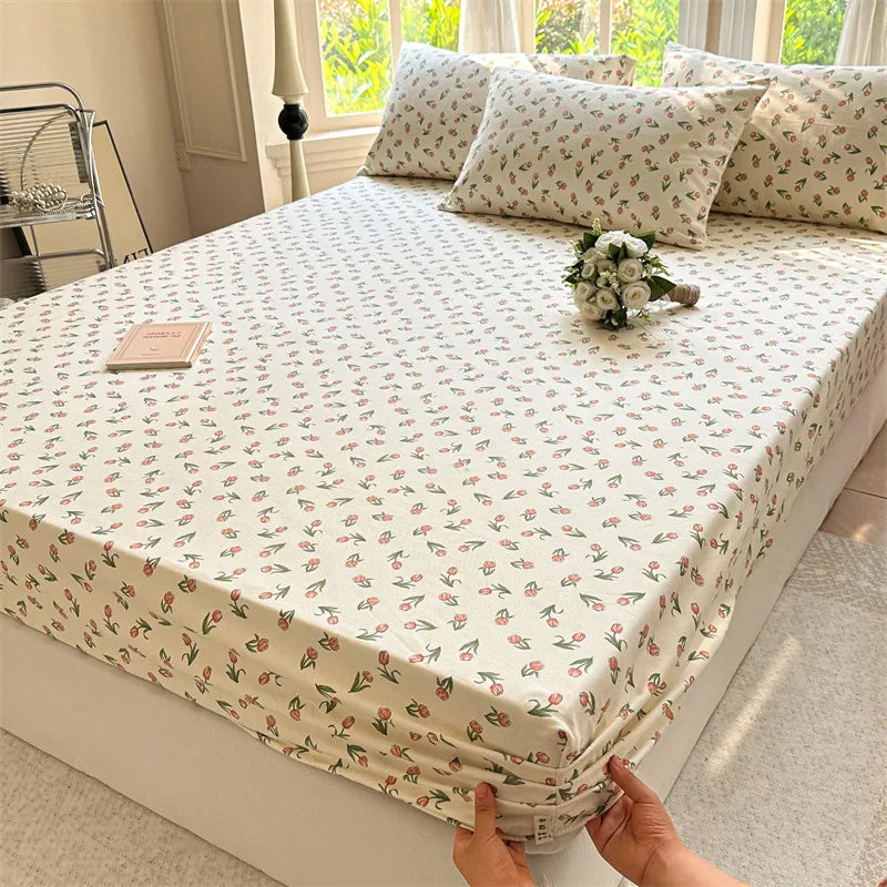 Breathable Cotton Fitted Sheet – Soft, Comfortable Bedding for Better Sleep