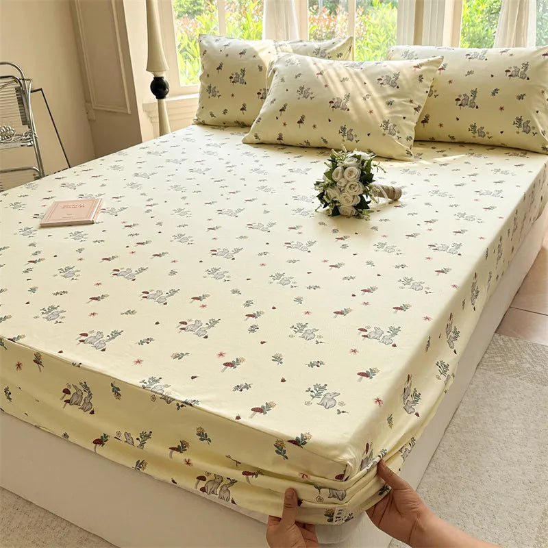 Breathable Cotton Fitted Sheet – Soft, Comfortable Bedding for Better Sleep