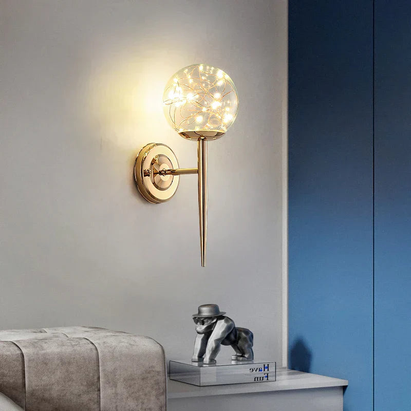LED Wall Light – Coloured Glass Fixture for Elegant Home Office Decor