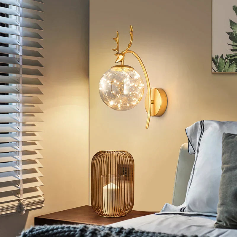 LED Wall Light – Coloured Glass Fixture for Elegant Home Office Decor