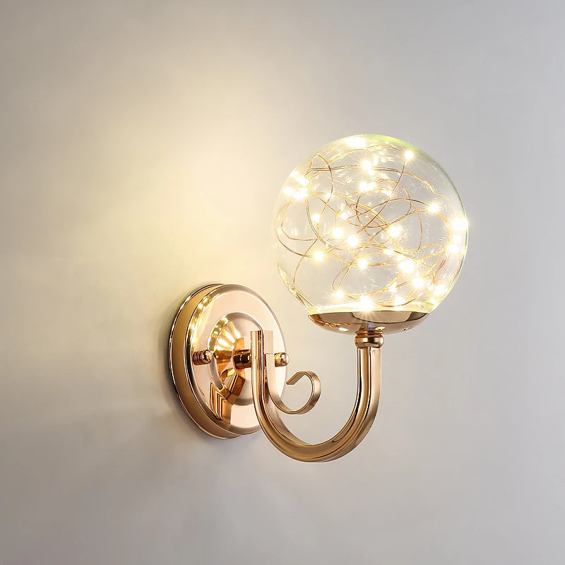 LED Wall Light – Coloured Glass Fixture for Elegant Home Office Decor