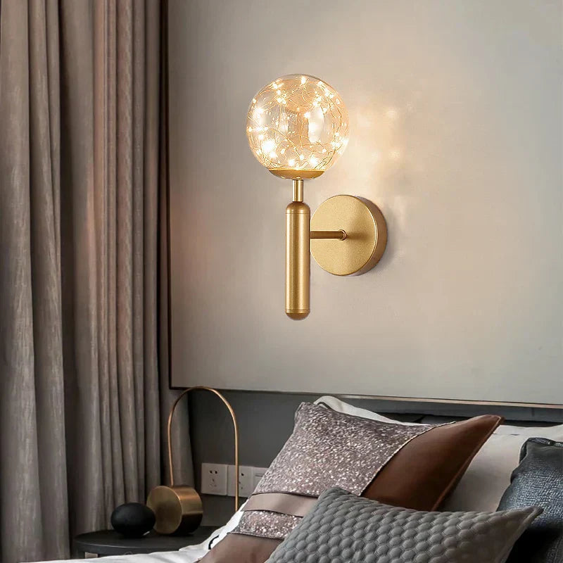 LED Wall Light – Coloured Glass Fixture for Elegant Home Office Decor