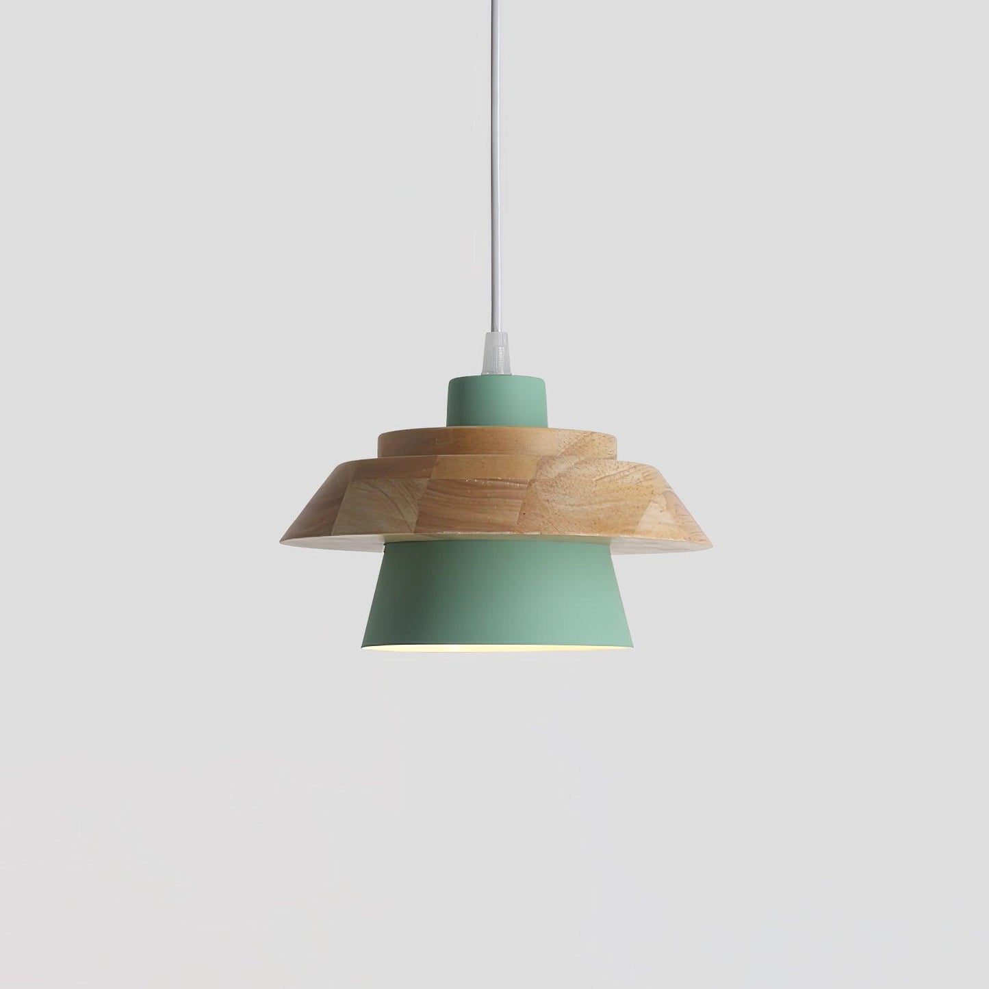 Scandinavian Pendant Light – Wood and Stone Design for Home Office Decor