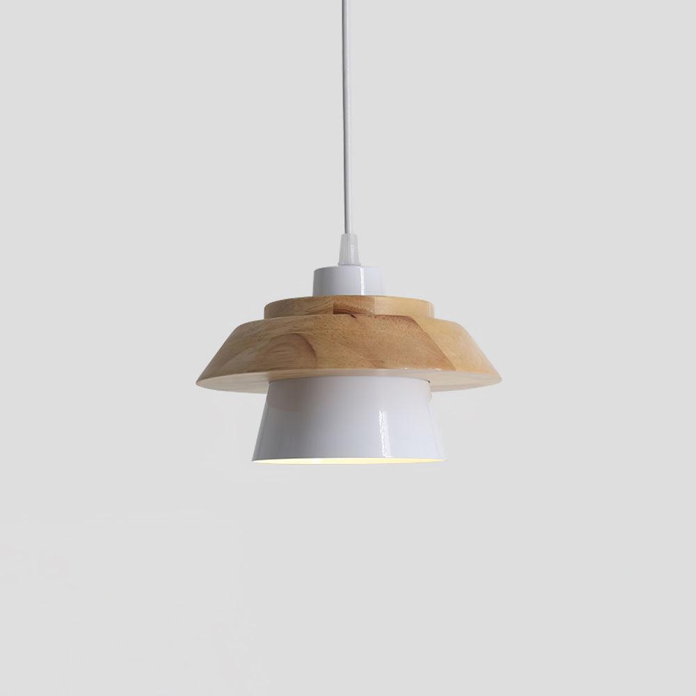 Scandinavian Pendant Light – Wood and Stone Design for Home Office Decor