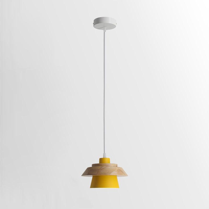 Scandinavian Pendant Light – Wood and Stone Design for Home Office Decor