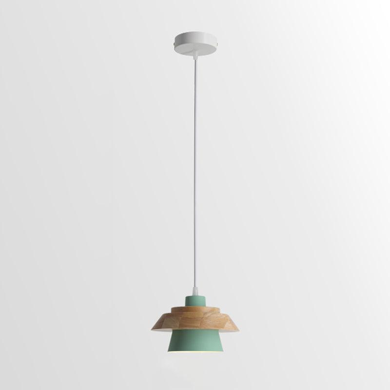 Scandinavian Pendant Light – Wood and Stone Design for Home Office Decor