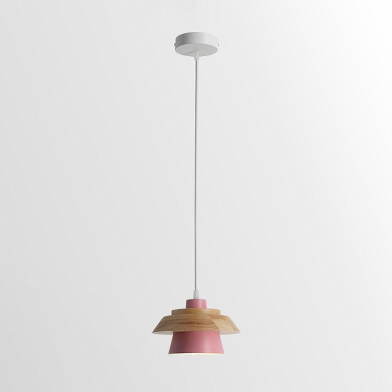 Scandinavian Pendant Light – Wood and Stone Design for Home Office Decor