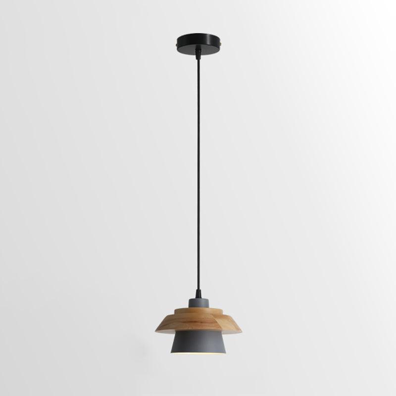 Scandinavian Pendant Light – Wood and Stone Design for Home Office Decor