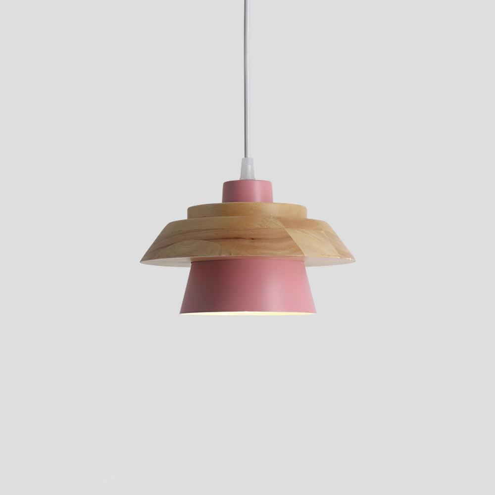 Scandinavian Pendant Light – Wood and Stone Design for Home Office Decor
