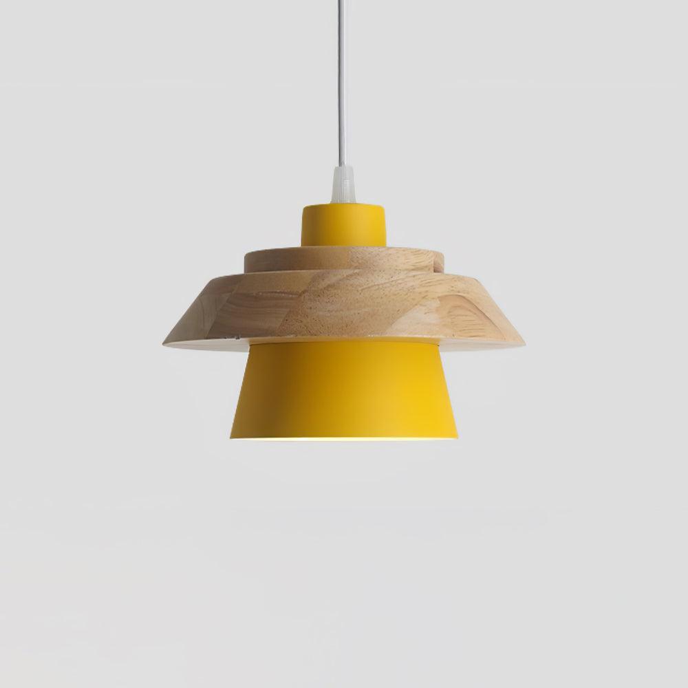 Scandinavian Pendant Light – Wood and Stone Design for Home Office Decor