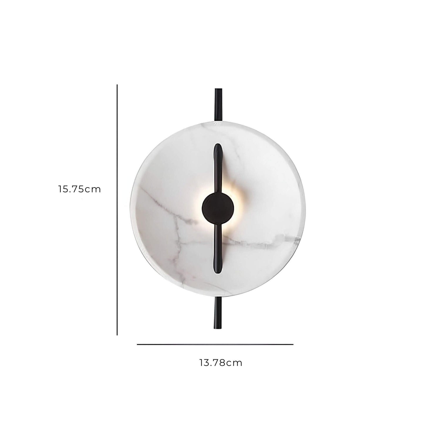LED Wall Light Modern Design – Round Marble Fixture for Home Office Decor