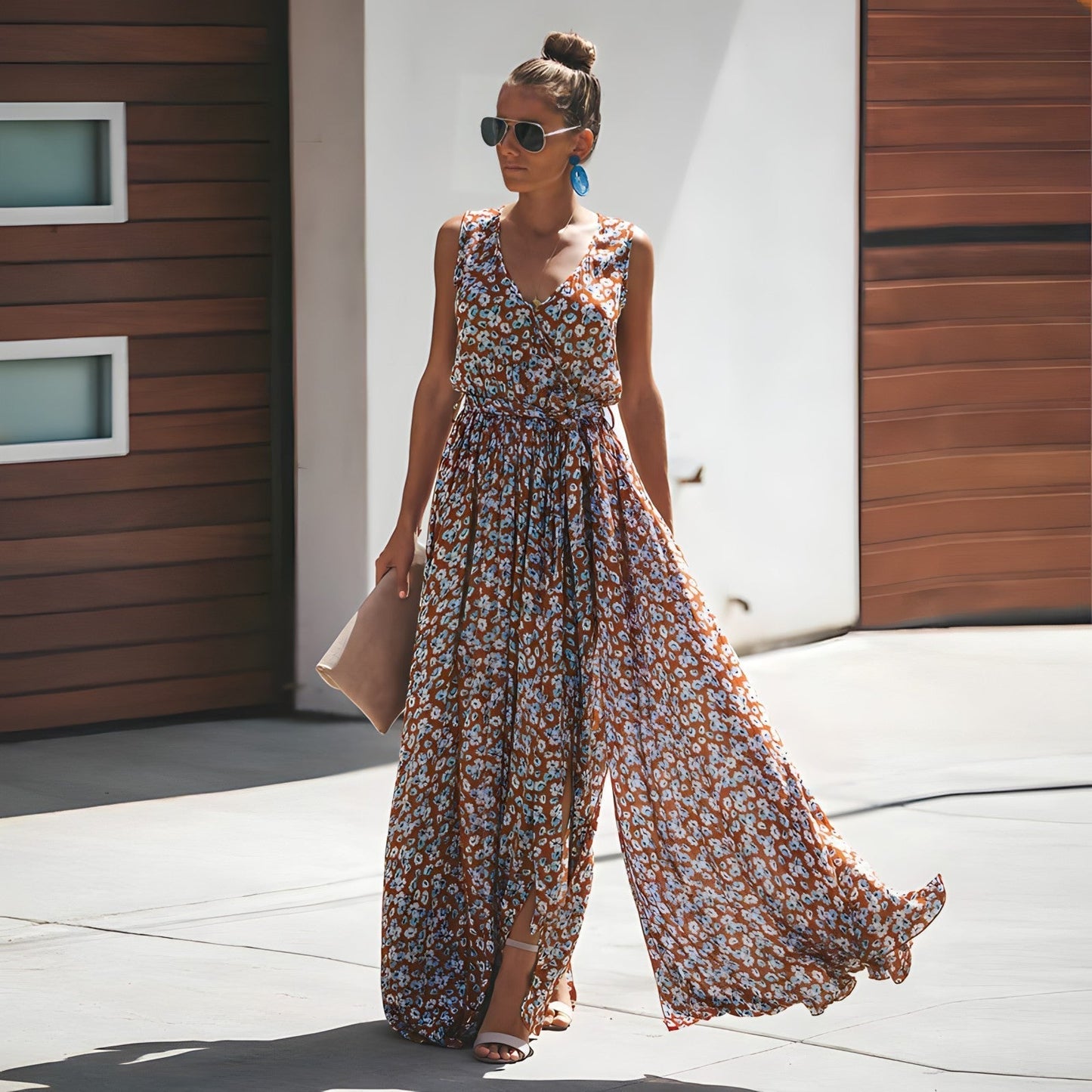 Bohemian Long Dress – Chic Floral Maxi Dress for Women