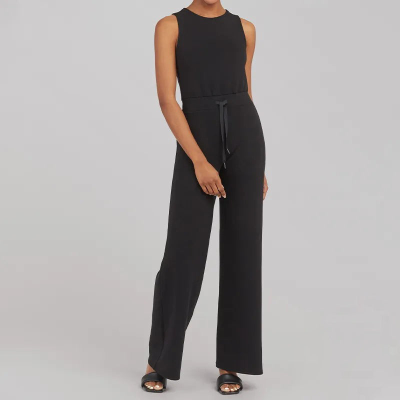 Solid Jumpsuit Women – Sleeveless Elegant Outfit for Casual or Party