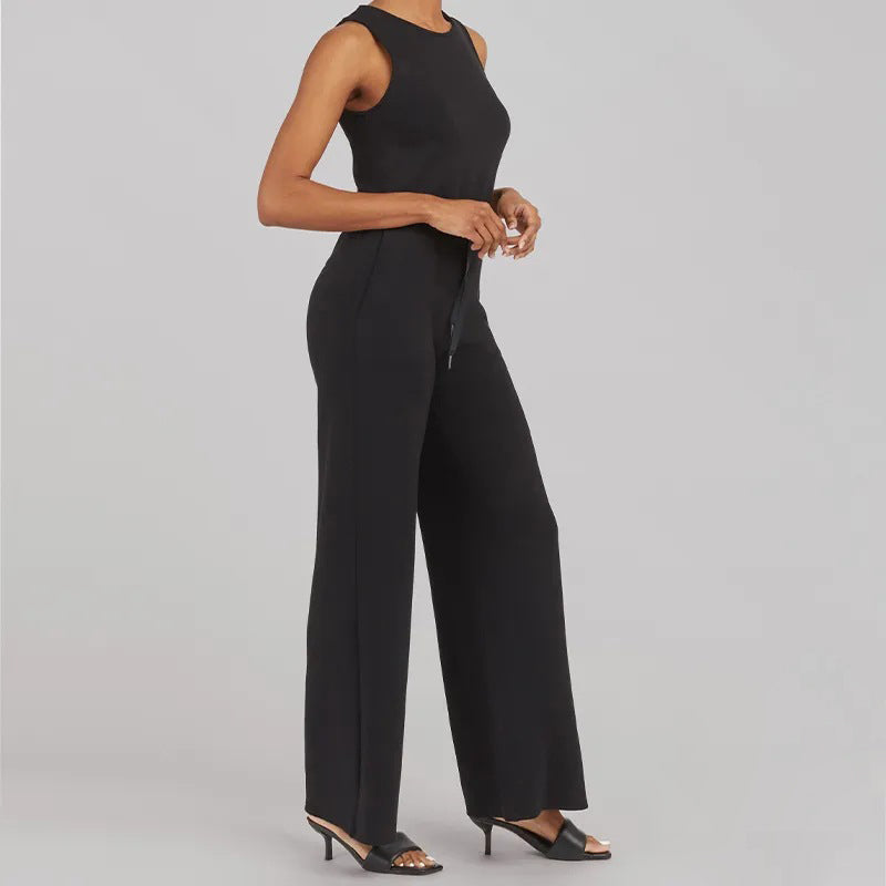 Solid Jumpsuit Women – Sleeveless Elegant Outfit for Casual or Party