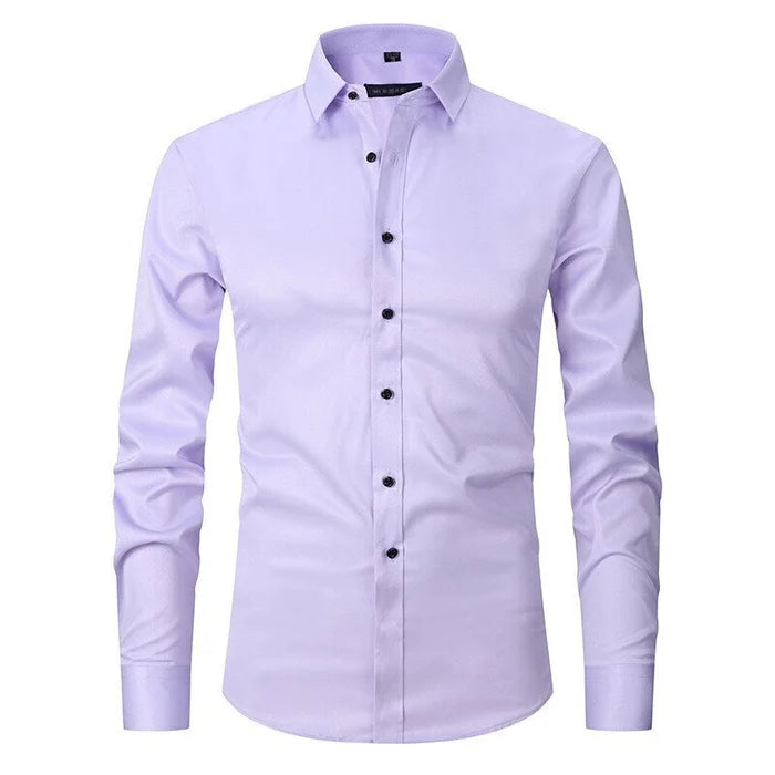 Men's Stretch Dress Shirt – Slim Fit, Comfortable Fabric for Business & Casual Wear