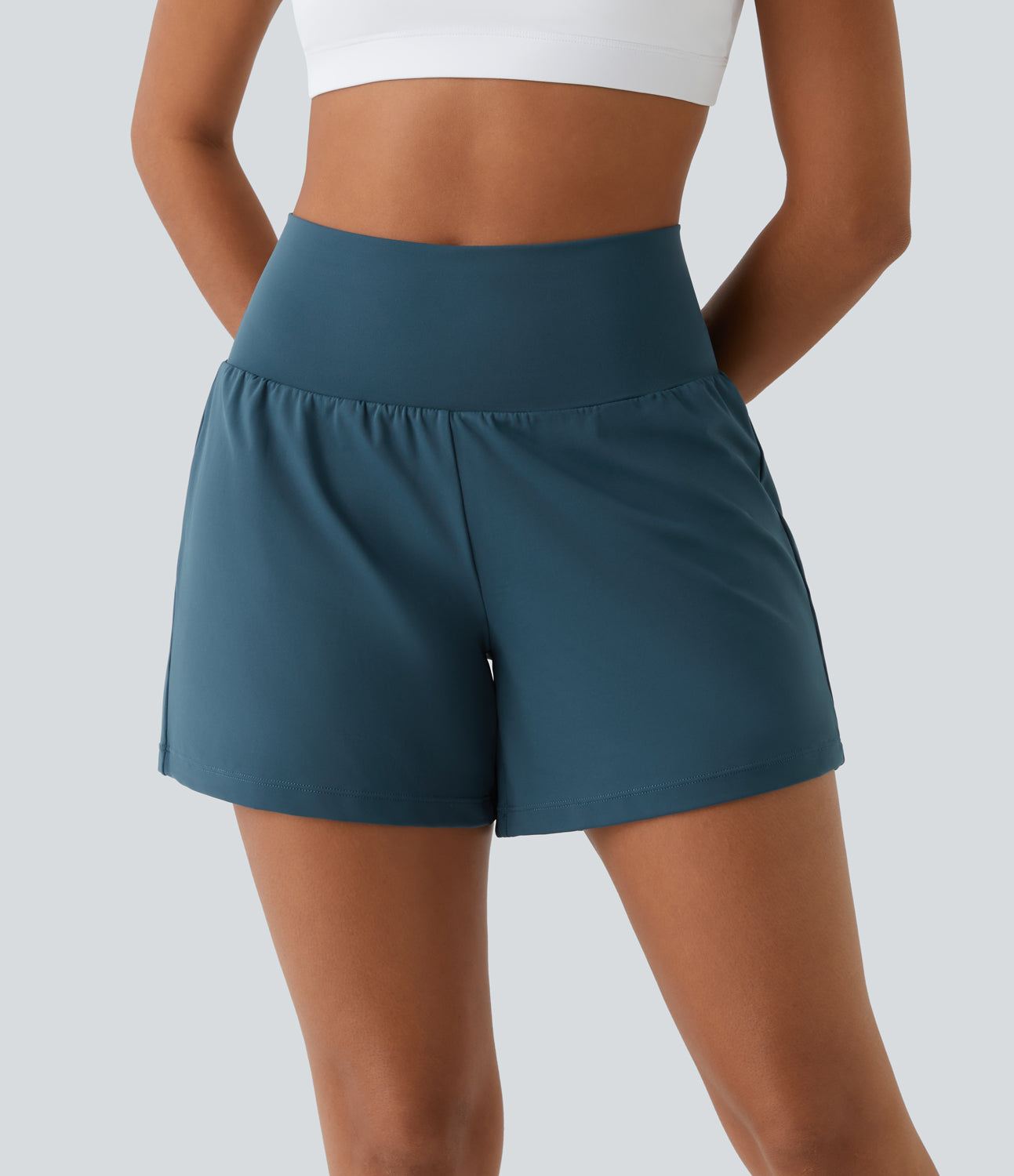 Yoga Shorts Women – High Waist 2-in-1 with Pockets