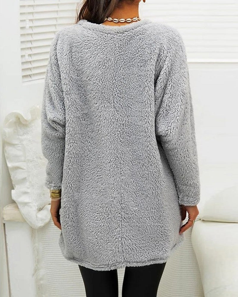 Warm Long Pullover Sweater for Women – Cozy Knit Top for Winter