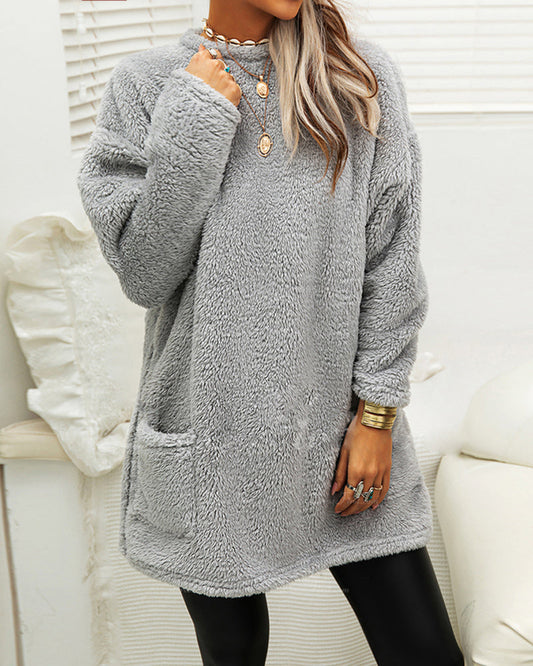 Warm Long Pullover Sweater for Women – Cozy Knit Top for Winter