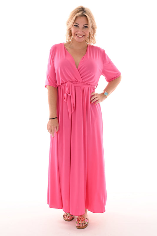 Maxi Dress Travel – Elegant Belted Summer Dress for Women