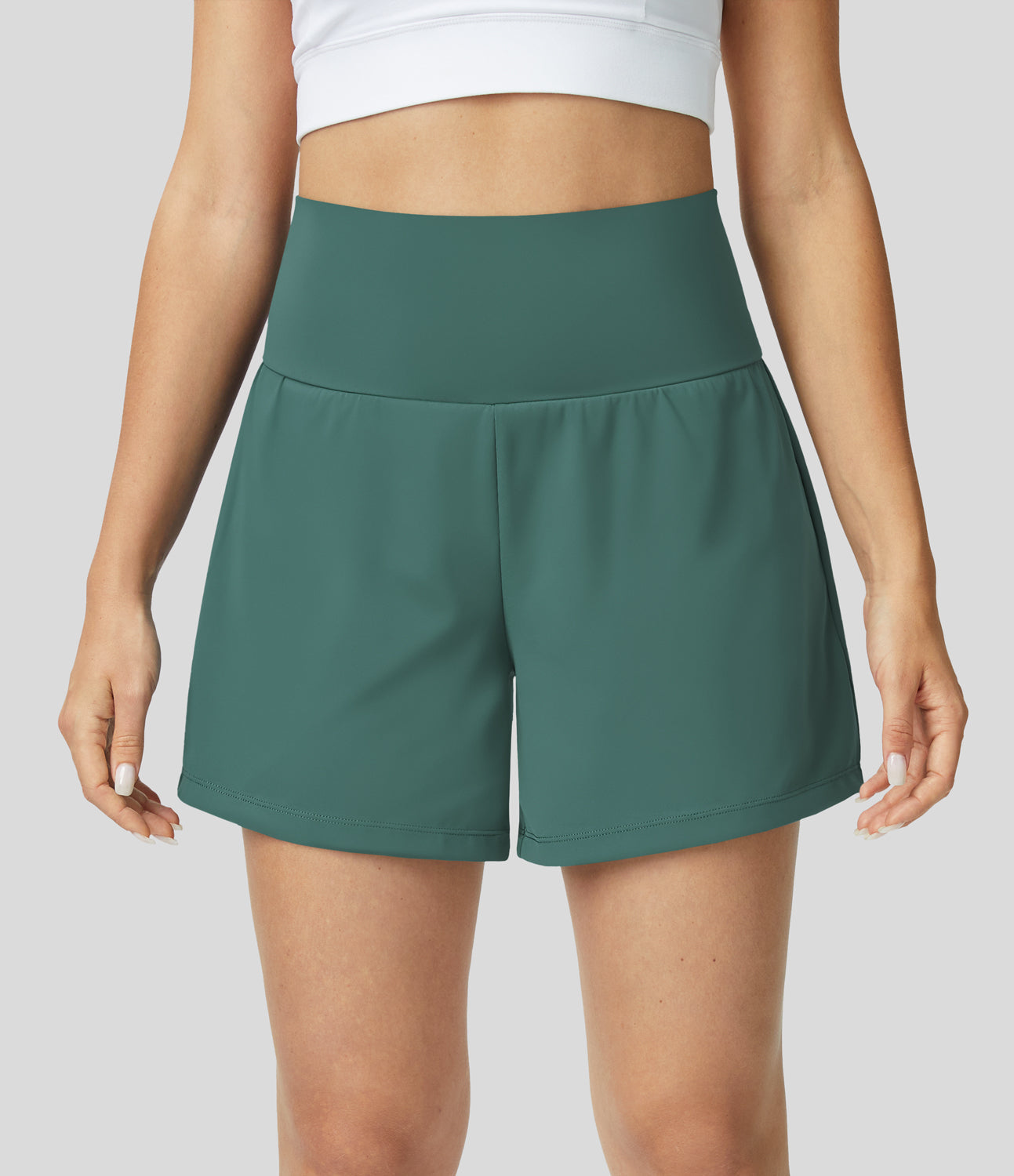 Yoga Shorts Women – High Waist 2-in-1 with Pockets