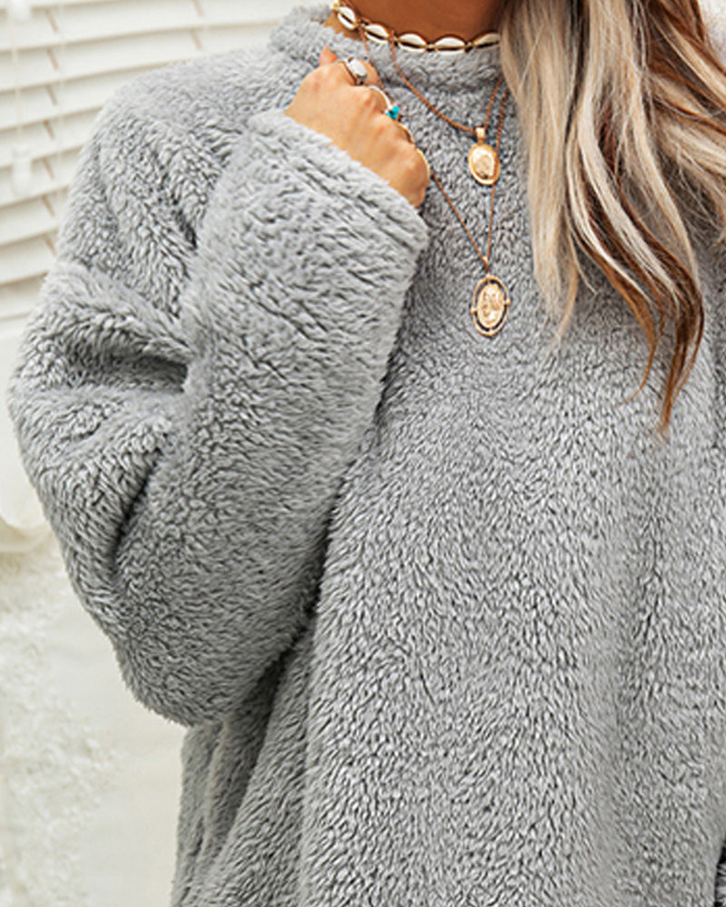 Warm Long Pullover Sweater for Women – Cozy Knit Top for Winter