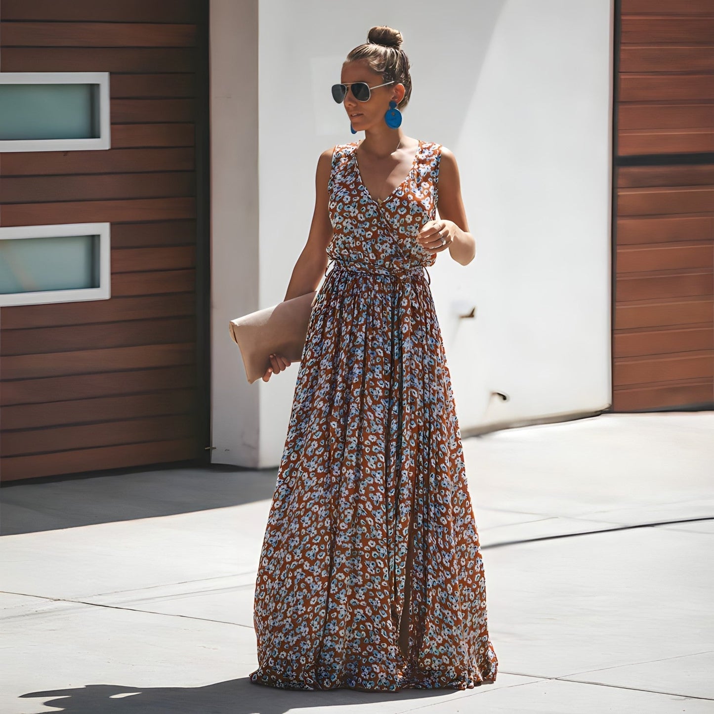 Bohemian Long Dress – Chic Floral Maxi Dress for Women