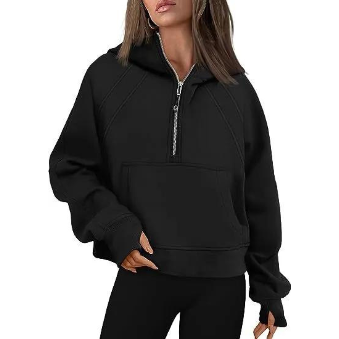 Women's Half-Zip Sweater – Cozy Knit Top for Casual Wear