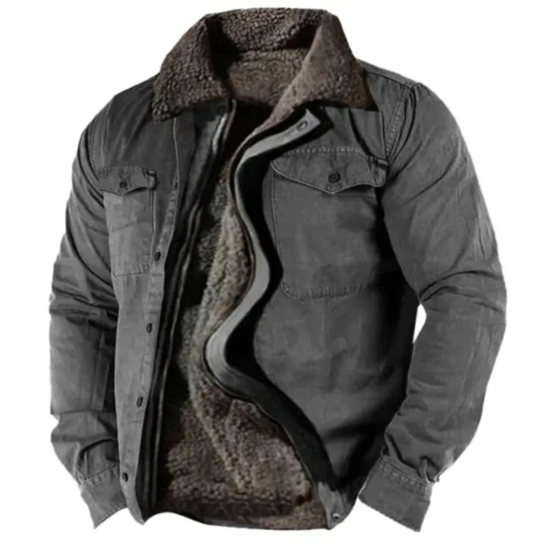 Western Jacket Men – Classic Denim Outerwear for Casual Style