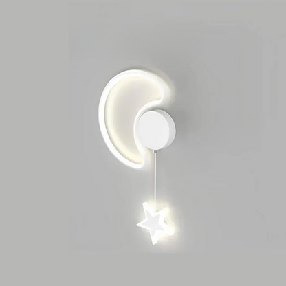 Kids Night Light Wall Lamp – Magical Cloud and Star Decor for Children's Room