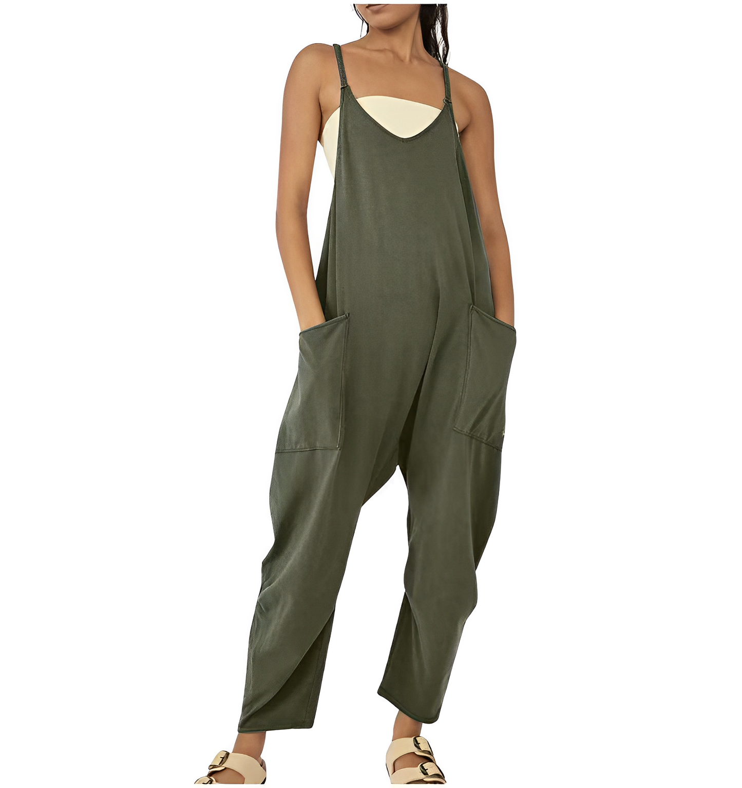 Wide Leg Jumpsuit for Women – Chic Romper with Comfortable Fit